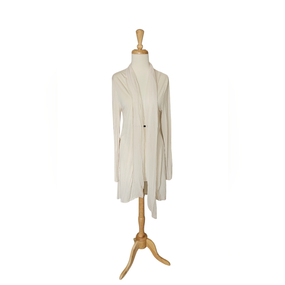 Elena Baldi Cream Open Front Cardigan Size Medium
